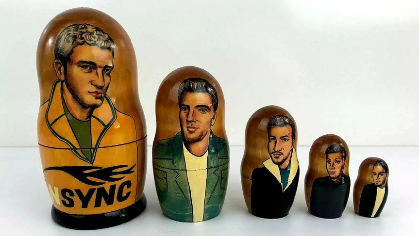 NSYNC MATRYOSHKA WOOD NESTING&nbsp;DOLLS